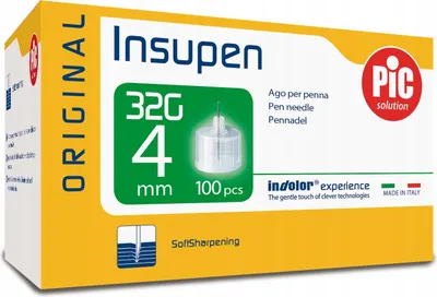 Obrázek produktu pro Jehly do pera Insupen originál 32 G 4 mm 100 ks