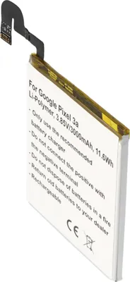 Immagine prodotto di Batteria adatta a Google Pixel 3a, Li-Polymer, 3,85V, 3000mAh, 11,6Wh, integrata, senza attrezzi