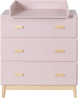 Produktbild von Baby-Wickeltisch - Wickelauflage - Babypflege - Abnehmbare Wickelauflage - 80 x 42 cm - Rosa-Braun