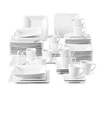 Obrázok produktu pre Sada riadu, biely porcelán, sada riadu, 60 ksBiela