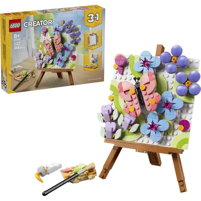 Produktbild von LEGO Creator 3-in-1-Set Deko-Blumengemälde - 3D Modellbau - 3 Bauoptionen: Gemälde, Bilderrahmen oder Flamingo Skizze - Kinderzimmer Deko - Geschenkidee für Kinder ab 8 Jahren - 31390