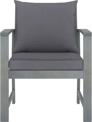 Zdjęcie produktu dla VidaXL 311827, Taras, Obite siedzisko, Drewno akacjowe, Poliester, Szary, 605 mm, 605 mm