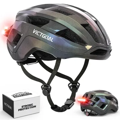 Produktbild von VICTGOAL Rennrad Helm Herren Damen mit Magnetischen Rücklicht, Magnetknöpfe