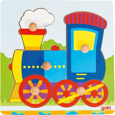 Produktbild von Goki Steckpuzzle Lokomotive