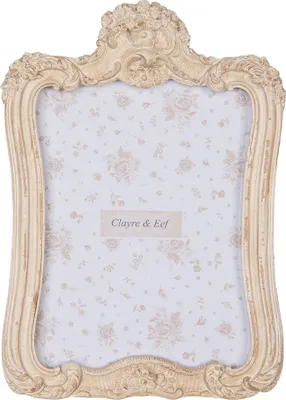 Produktbild von Clayre & Eef Bilderrahmen 13x18 cm Beige Kunststoff