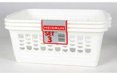 Produktbild von 8x Körbchen 3er Set 30x20x11cm Aufbewahrung Korb Kisten Boxen Regal Lagerung