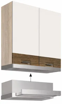 Productafbeelding van Keukenwandkast - Favorit RIBBECK 37G - Dunstabzugshaubenschrank 60 cm, wit hoogglans