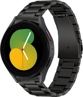 Produktbild von Strap-it Titanarmband - Kompatibel mit Samsung Galaxy Watch 5 Armband 40mm Ersatzarmband - Titanium - Hochwertiges Material - für Samsung Galaxy Armband Schwarz