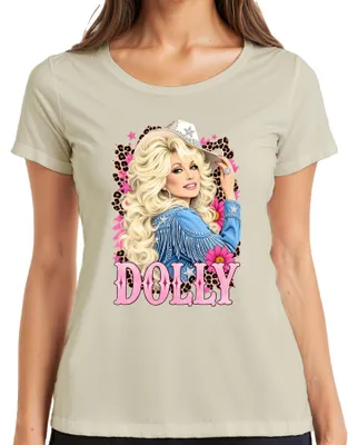 Obrázek produktu pro Dámské tričko s motivem Dolly Parton, country hudební legenda, westernový styl, retro, velikost M