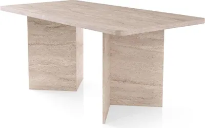 Immagine prodotto di Calicosy - Tavolo da pranzo con piano rettangolare e 2 gambe L180 cm - LOFT