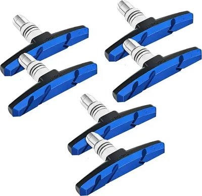 Obrázek produktu pro 6dílná sada brzd pro jízdní kola Shimano | 3 páry brzdových čelistí BLUE pro jízdní kola | V-brzda 70mm V-brzda symetrická | brzdové destičky | brzdové destičky | sada brzdových čelistí | V-brzdové destičky | brzdové čelisti MTB