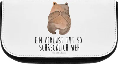 Produktbild von Mr. & Mrs. Panda kosmetiktäschchen Bär Verlust - Weiß - Geschenk, Kosmetikbeutel, Make-up Organizer, Kulturbeutel, Teddy, Waschtasche, Schminktasche
