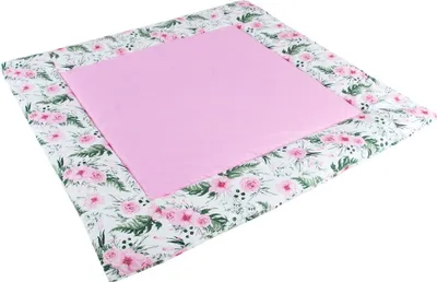 Produktbild von BABYLUX Spieldecke KRABBELDECKE 110 x 110 cm Spielteppich 2. Bluten - Rosa