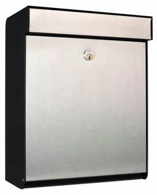 Produktbild von ALLUX Grundform Design Briefkasten 440x345x180 mm - Edelstahl mit Ruko Schloss