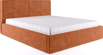 Produktbild von FEDVE Polsterbett Doppelbett Lyckan Schlafzimmer Bett Bettkasten 120x200 cm Braun (Poso 40)