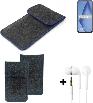 Produktbild von K-S-Trade Handy Schutz Hülle kompatibel mit Huawei P40 Lite Schutzhülle Handyhülle Filztasche Pouch Tasche Case Sleeve Filzhülle dunkelgrau,