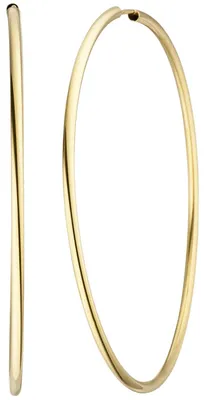 Produktbild von Ohrringe Creolen 57,7x1,7mm aus 585 Gold Gelbgold rund glänzend schlicht Damen