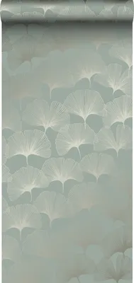 Zdjęcie produktu dla Origin Wallcoverings Tapeta liście miłorzębu szałwiowej zieleni 53 cm x 10.05 m
