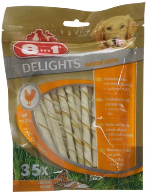 Kauwsticks Twisted Sticks, 35 Stück, 5er Pack, Huhn