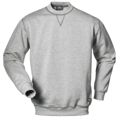 Produktbild von Sir Safety SIRFLEX Herren Arbeitssweatshirt Rundhals mit elastischen Bündchen, M, Mélange Grau