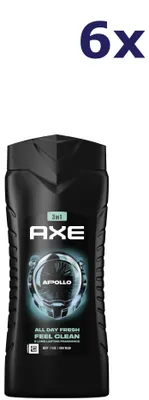 Productafbeelding van 6x Axe Douchegel - 400ml - apollo