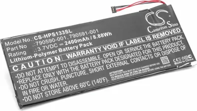 Produktbild von vhbw Akku Ersatz für HP 790593-001, 790592-001, WD3058150P, 790594-001, 790590-001, 790587-001, 790591-001 für Notebook (2400 mAh, 3,7 V, Li-Polymer)