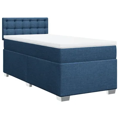 Produktbild von Boxspringbett mit Matratze Blau 80x200 cm Stoff