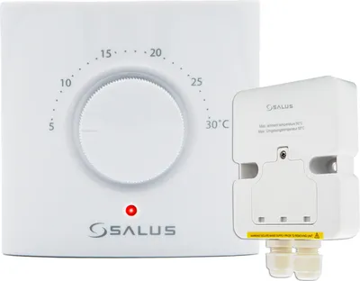Produktbild von Salus Funk-Raumthermostat Set mit ERT20TXB analog Thermostat und Funk-Aufputz Empfänger SSR868