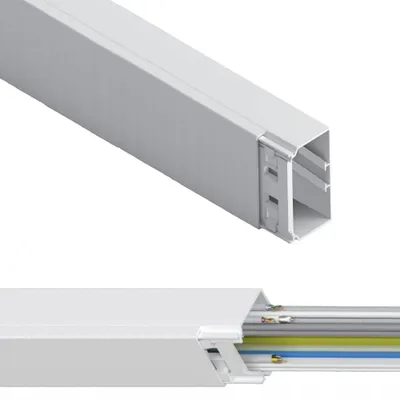 Produktbild von AKS Zielonka Kabelkanal 60x130x2000 mm 2 m Elektroinstallationskanal