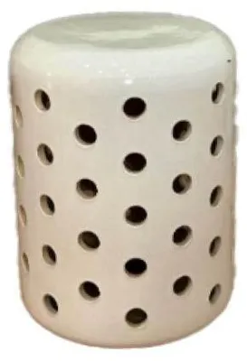 Produktbild von Pomax Mirilla Hocker, Weiß, Ø 33 x H 44 cm