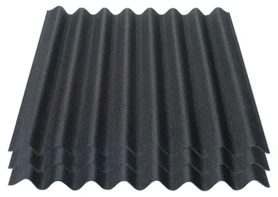 Produktbild von Onduline Easyline Dachplatte Wandplatte Bitumenwellplatten Wellplatte 3x0,76m²  - schwarz