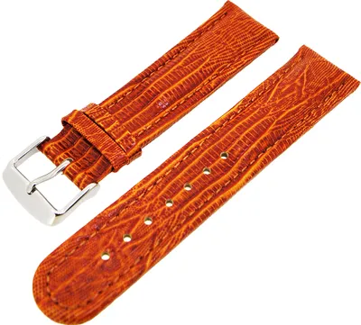 Produktbild von Uhrenarmband Kalbsleder in Teju-Prägung Hellbraun Ton in Ton 20mm NEU
