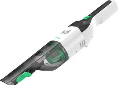 A handheld vacuum cleaner is shown against a white background.