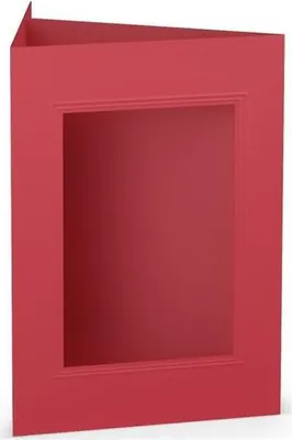 Produktbild von Passepartoutkarte B6 eckig Rot