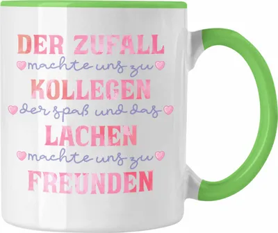 Produktbild von Trendation - Der Zufall Machte Uns Zu Kollegen Tasse Geschenk Jobwechsel Neuer Job Abschiedsgeschenk Kollegin Kollege Abschied (Grün)
