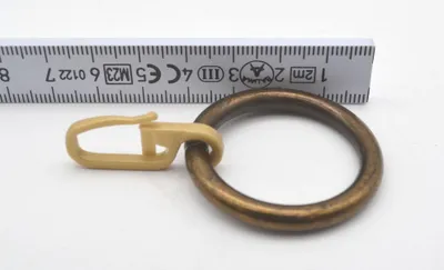 Produktbild von Ring mit Faltenhaken Metall bronciert für Stil 16-20 mm