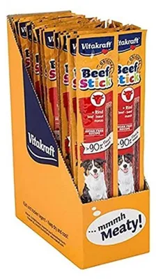 Productafbeelding van Vitakraft Rundvleessticks, met rundvlees, verpakking van 50 stuks (50 x 12 gram)
