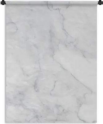 Produktbild von MuchoWow® Wandteppich Wandbehang Marmor - Weiß - Grau - Luxus - Marmoroptik - Stein 120x160 cm Tapisserie Dekoration Wandtuch - Wohnzimmer - Moderne