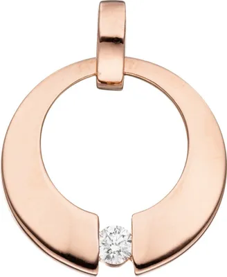 Produktbild von Anhänger mit Diamant Brillant 585 Gold Rotgold kreisförmig rund Halsschmuck