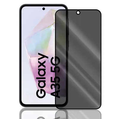 Produktbild von Anti Spy Panzer Folie für Samsung Galaxy A35 Privacy Displayschutzfolie Sichtschutz Glasfolie Schutzglas