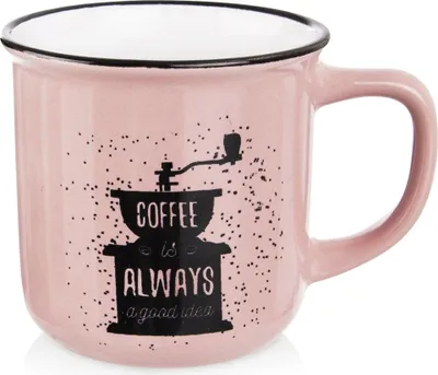 Immagine prodotto di Tazza in Vetroceramica per caffè, tè, tisane e bevande, rosa, 370 ml