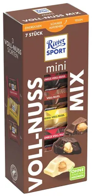Produktbild von Ritter Sport mini Voll-Nuss Mix 7er