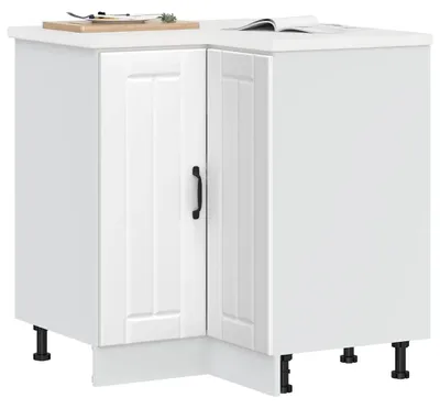 Produktbild von vidaXL Küchen-Eckunterschrank Lucca Weiß Holzwerkstoff
