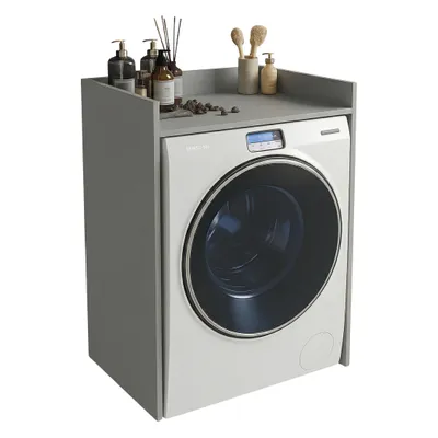 Produktbild von INNOVAHOME Waschmaschinenschrank Palladium Grau Überbauschrank Badmöbel