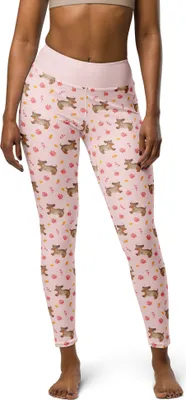 Produktbild von Mr. & Mrs. Panda Leggings Hund Dackel Größe S - Rosa - Geschenk, Trainingshose, Hunde, Leggins, Sprüche, Herz, Sportleggings, High-Waist-Hose, Damen Sporthose