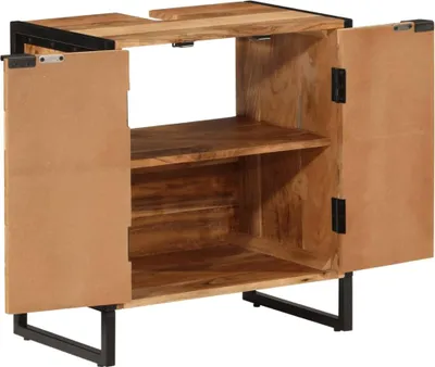 Produktbild von vidaXL Badschrank 55x35x60 cm Massivholz Akazie und Eisen