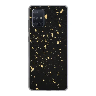 Produktbild von MuchoWow® Handyhülle Schutzhülle Hülle für Samsung Galaxy A51 5G Goldene Flocken auf schwarzem Hintergrund Silikon Softcase Handy Hülle - Abbildung