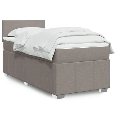 Produktbild von Hochwertig Boxspringbett mit Matratze Taupe 100x200 cm Stoff 3289276