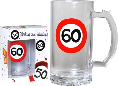 Produktbild von 1 Stueck Bierkrug 60 zum 60. Geburtstag