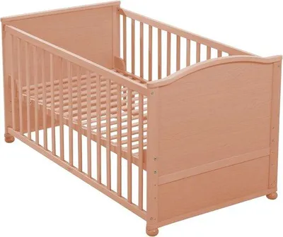 Obrázek produktu pro Dětská postýlka 70 x 140 cm, dřevěná, s nastavitelnou výškou a posuvnými bočnicemi